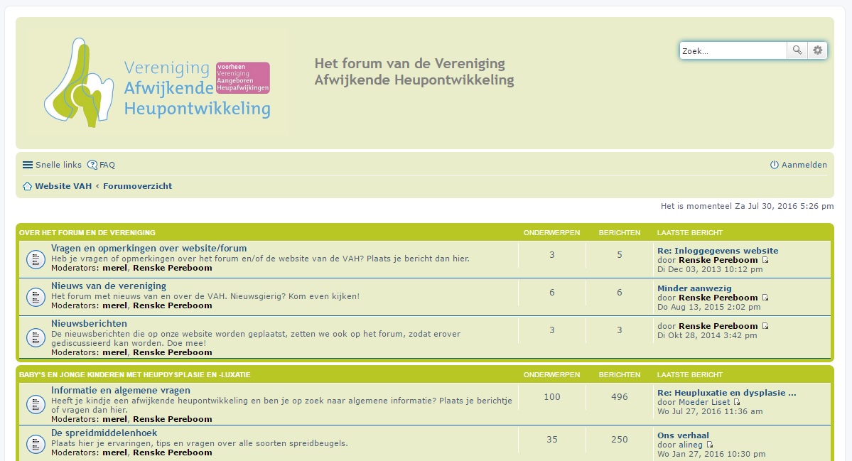 Forum Vereniging Afwijkende Heupontwikkeling